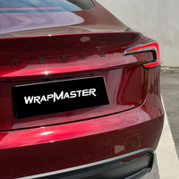 Film de protection de peinture Wrapmaster 7,5 mil en TPU, couleur rouge sang de dragon métallique liquide brillant, pour covering automobile, installation à l'état humide