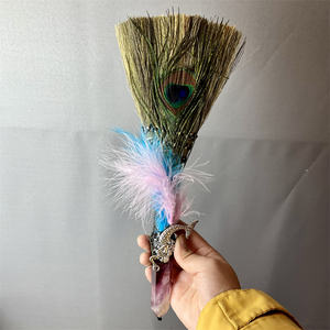 Nouvel arrivage, vente en gros, fait à la main, pierres de guérison en cristal, sorcière spirituelle, balai magique pour décoration - Product Image 2