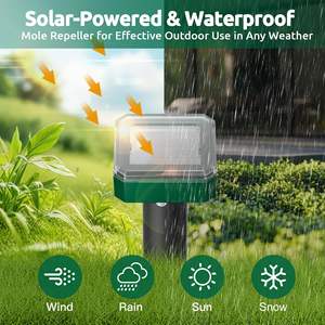 Ahuyentador Solar Ultrasónico de Topos, Ahuyentador de Roedores y <span class=keywords><strong>Serpientes</strong></span> para Exteriores, Resistente al Agua, Dispositivo Disuasorio para Gophers, Ratas y Otros Animales - Product Image 5