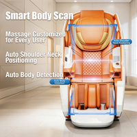 Sillón de Masaje con Pantalla Táctil LCD y Control por Voz con IA, Riel SL Extendido, Asiento de Masaje de Lujo para Relajar el Cuerpo y la Mente