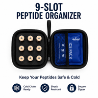 Étui de rangement pour 9 peptides, étui de voyage rigide en EVA pour insuline, étanche, protection pour flacons de 3 ml, boîte de rangement médicale
