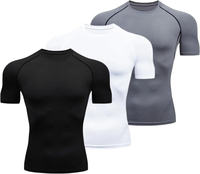 T-shirt de sport pour homme de haute qualité, vente en gros, pas cher, pour la gym, la course à pied, séchage rapide