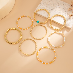 Pulseras de Cuentas con Dijes de Cruz y Perlas de Imitación CCB para Mujer, Cadena de Mano Apilable de Moda, Accesorios de Joyería de Tendencia - Product Image 4