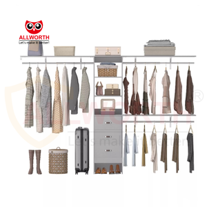 יוקרה יצרן קופוסטומזי להגדרה ארון בגדים גמיש קיר רכוב מדפים - Product Image 5