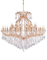 Lampe personnalisée pour foyer d'hôtel Lustre Maria Theresa Lustre Lustres en cristal vintage Suspension 48 lumières Chrome