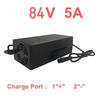 Chargeur de scooter électrique 60V 67.2V 72V 84V de bonne qualité 2A 5A avec prise USA/CA/AU/EU/UK