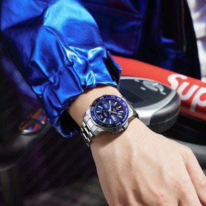 Reloj Mecánico Automático de Lujo para Hombre, Correa de Acero, Cristal de Zafiro, Resistente al Agua, Funciones GMT, Acero Inoxidable, ODM - Product Image 6