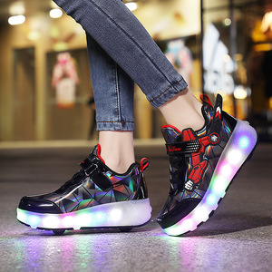 Children's Light Up Roller Shoes With Dual Wheels Size 27-43 For Kids Sport Wear - Product Image 2