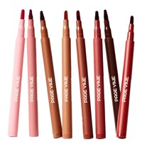 Cappuvini Vegan Liquid Mineral Waterproof Water Gloss Ukuran Perjalanan Lip Liner dengan Saturasi Rendah untuk Gadis Riasan Ringan