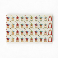 Jeu de Mahjong américain en acrylique motif dessin animé de cirque, 3 couches, tuiles personnalisées en acrylique, disponible et prêt à être expédié