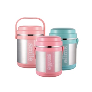 Fiambrera de acero inoxidable con forma de tambor, recipiente de comida al vacío, gran oferta - Product Image 1