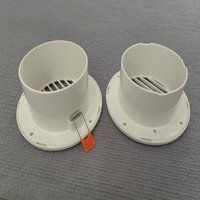 Grille de ventilation de retour d'air murale réglable, durable et économique, en plastique ABS blanc avec couvercle en acier inoxydable et alliage d'aluminium