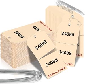 Etiquetas de validación de estacionamiento con contrapapel a juego, boletos de guardarropa con cable, duplicados, permisos de estacionamiento numerados consecutivamente - Product Image 4