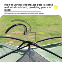Tenda Camping Outdoor Tahan Air PU2000mm Pemasangan Manual Kain Oxford 210D untuk Taman Piknik Festival Petualangan Portabel