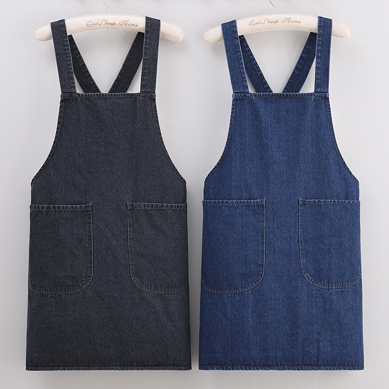 Heavy Duty Denim Fabric Sleeveless Coffee
