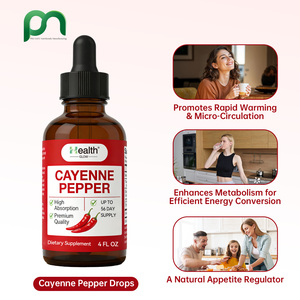 Suplementos Herbales de Marca Privada para la Salud Inmunológica, el Metabolismo y la Función Digestiva, Gotas Líquidas de Tintura de Pimienta de Cayena - Product Image 4