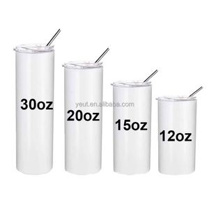 Custom 20OZ 30oz Stainless Steel Skinny Silver Tumbler Vacuum <b>Insulated</b> <b>Cups</b> in Bulk for Sublimation DIY - Product Image 5
