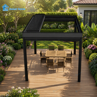 Pergola motorisée rétractable en aluminium pour balcon, taille personnalisée, haute qualité, installation facile, imperméable, Sweet Home