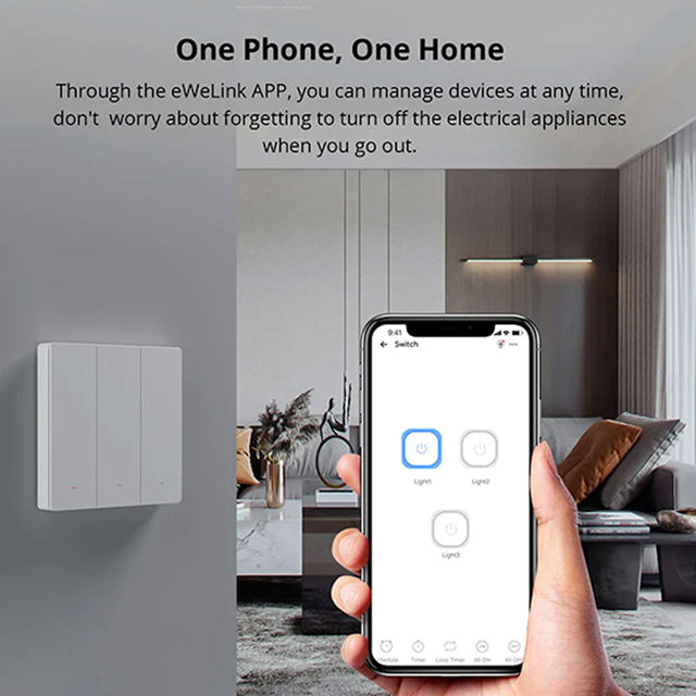 Matter Smart Switch App Remote Control Smart Home Matter Switch European Standard Smart Light Switch With/Without Neutral Line