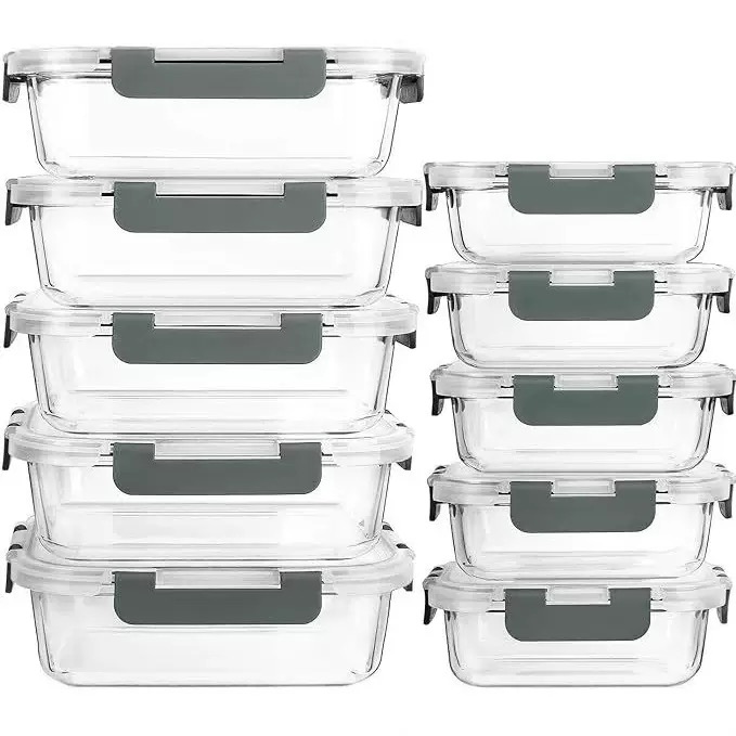 ensemble transparent de 10 pièces