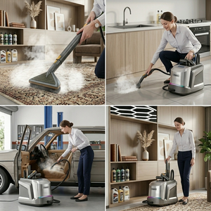 Multifunktionaler Dampfreiniger mit 2600W Starker Dampfkraft und Bügeleisen-Aufsatz, 20 Zubehörteile, Handgerät für Haushalte & Hotels - Product Image 3