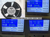 Ventilateur axial AC 172x150x38mm 110V 220V 380V, ventilateur d'évacuation industriel silencieux, courant alternatif, ventilateur axial octogonal