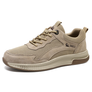 أحذية رياضية جلدية صيفية مسامية للرجال، بنعل مطاطي ممتص للصدمات، أحذية لوح عصرية متعددة الاستخدامات - Product Image 6