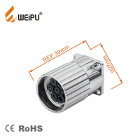 Connecteur mâle WEIPU circulaire IP67 20A 300V connecteur de câble d'alimentation à sertir à bride carrée