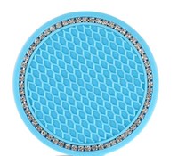 7cm rutsch feste Auto-Wasserbecher-Pad Diamant-Strass-Gummi matte für Flaschen halter Untersetzer Anti-Rutsch-Getränke halter