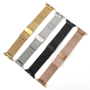 Bracelets en maille pour Apple Watch Series 7 6 <span class=keywords><strong>SE</strong></span> 5 4 3 2 1, boucle de bracelet en acier inoxydable pour 38 42 40 44 41 45 mm - Product Image 3