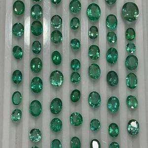 มรกตสีเขียวธรรมชาติจากแหล่งกำเนิดของ colombian หินมรกตทรงวงรีตัดหลวมผลิตภัณฑ์จำนวนมากทำด้วยมือสำหรับเครื่องประดับ - Product Image 3