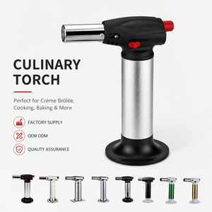 Briquet torche à jet haute température personnalisé avec logo, coupe-vent, rechargeable au butane, pour barbecue, cigares, pâtisserie, cuisine - Product Image 1