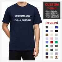 T-shirt personnalisé de marque, 230 GSM, poids lourd, 100% coton, col classique, manches courtes, t-shirt uni pour homme, impression de logo, streetwear