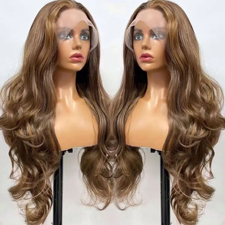 Wholesale High Quality Cheap Nature Silky Straight Wave Long Hair Synthetic 13x4 Lace Front Wigs