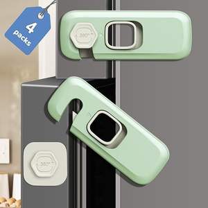 Verrou de sécurité pour réfrigérateur à l'épreuve des enfants, serrures de réfrigérateur avec adhésif 3M, serrures de sécurité pour armoires pour enfants - Product Image 2