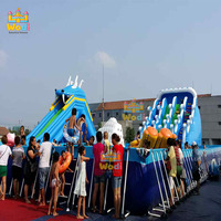 Toboggan aquatique gonflable WODI de qualité commerciale en PVC de 0,55 mm, grandes structures gonflables pour enfants et adultes, WODI CE/UL disponible