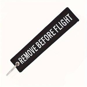 <strong>Custom</strong> Aircraft Aviation Label <strong>Key</strong> Chain Woven Remove Before You Fly Embroidered <strong>Key</strong> Ring Fashion UV Printed Keychain for <strong>Keys</strong> - Product Image 4