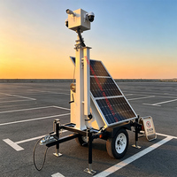 Remorque de sécurité solaire mobile hors réseau avec tour de surveillance CCTV pour les chantiers de construction