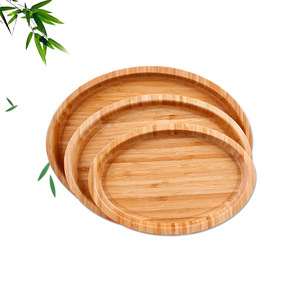 Plateau de service ovale en bambou, motif bois, multifonctionnel, pour fruits, pain, dîner, usage résidentiel - Product Image 3