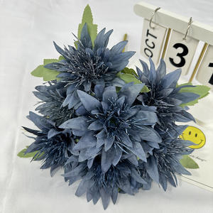 Fábrica de Fornecimento 7 Ramos Anêmona De Seda Flores Artificiais 7 Cabeças Anêmona Azul Flor Buquê à Venda - Product Image 2