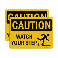 Panneau d'avertissement de sécurité en aluminium avec logo personnalisé, signalisation industrielle de prudence, attention à vos pas, OSHA, PAS une sortie, signalisation d'avertissement pour installations industrielles