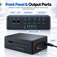 60W DC Mini UPS 9V 12V 48V POE 60000mAh Baterai Lithium Isi Ulang untuk Router Wifi Kamera CCTV