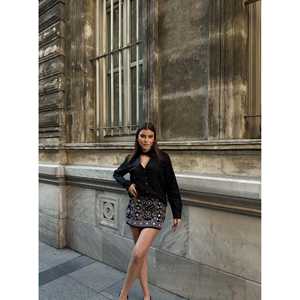 เสื้อเชิ้ตคอปกควีนสีดำ S เสื้อผู้หญิงทรงคลาสสิคสไตล์หรูหรา - Product Image 3