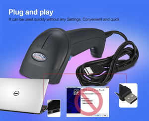 Escáner de Código de Barras con Cable Láser 1D, Ideal para Códigos 1D <span class=keywords><strong>EAN</strong></span> <span class=keywords><strong>13</strong></span> - Product Image 2