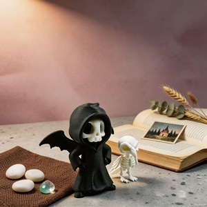 Statue de la Mort gothique sombre imprimée en 3D avec pupitre de lecture, décoration de table pour la maison, cadeau promotionnel de Noël - Product Image 3