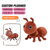 Boneka Kumbang Lucu Berkualitas Tinggi, Mainan Hewan Boneka Isi Dakron, Grosir Custom, Cocok untuk Hadiah dan Dekorasi