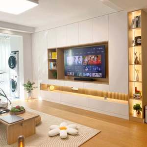 Muebles para el Hogar, Mueble de Madera para TV, Mueble de Exhibición para Sala de Estar, Mueble de Exhibición para Centro Comercial, Diseños de Muebles de Pared para TV en la Sala de Estar - Product Image 4