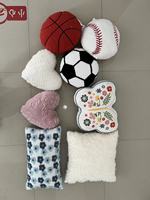 Nouvelle conception d'oreiller décoratif gonflable en peluche douce tissée sur mesure avec fonction mémoire