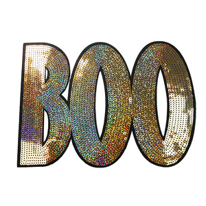 Patch à paillettes Halloween personnalisable de haute qualité fer sur Patch Chenille de saison effrayante pour vêtements et sacs - Product Image 2