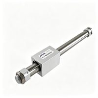Cylindre sans tige à couplage magnétique AIRTAC RMS16X100 en acier inoxydable, alésage 16 mm, course 100 mm, pneumatique, pour la manutention des matériaux